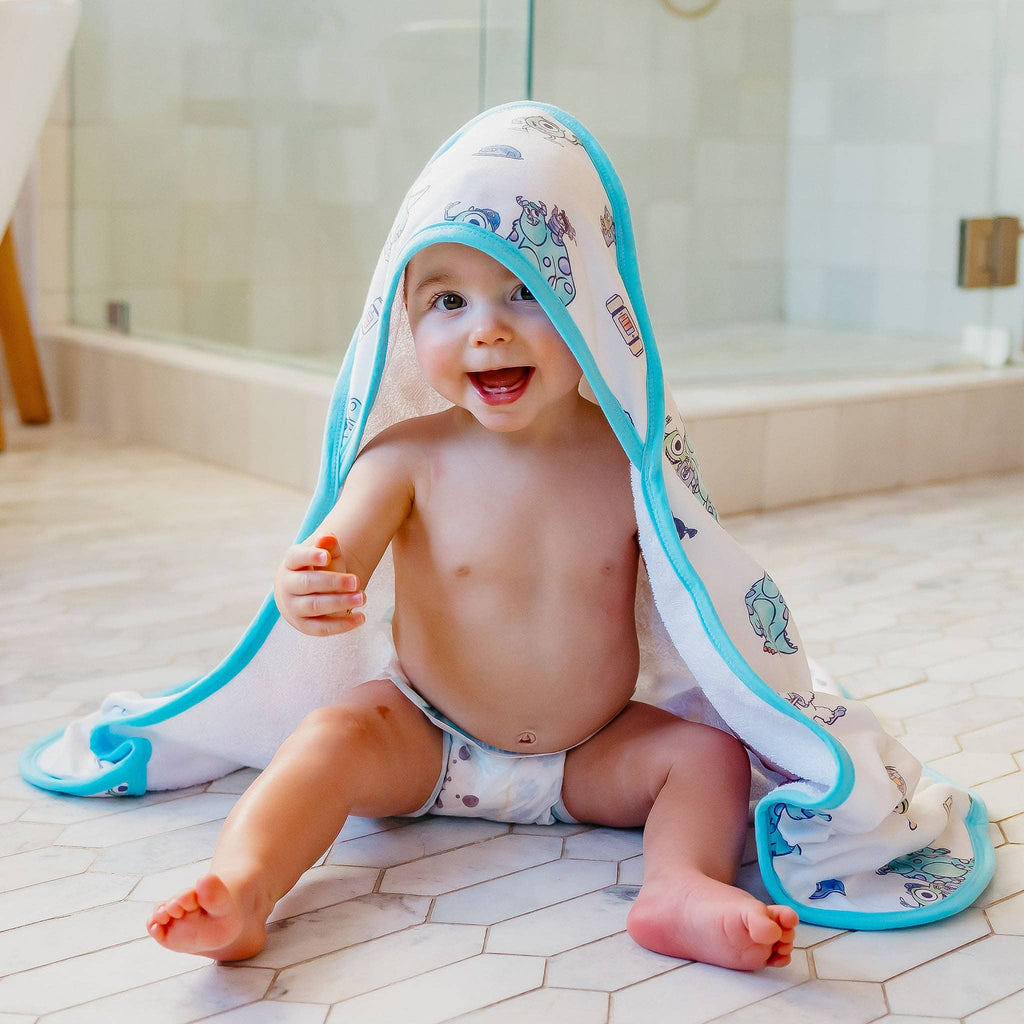 Premium Baby Knit Hooded Towel - Monsters, Inc. Friends