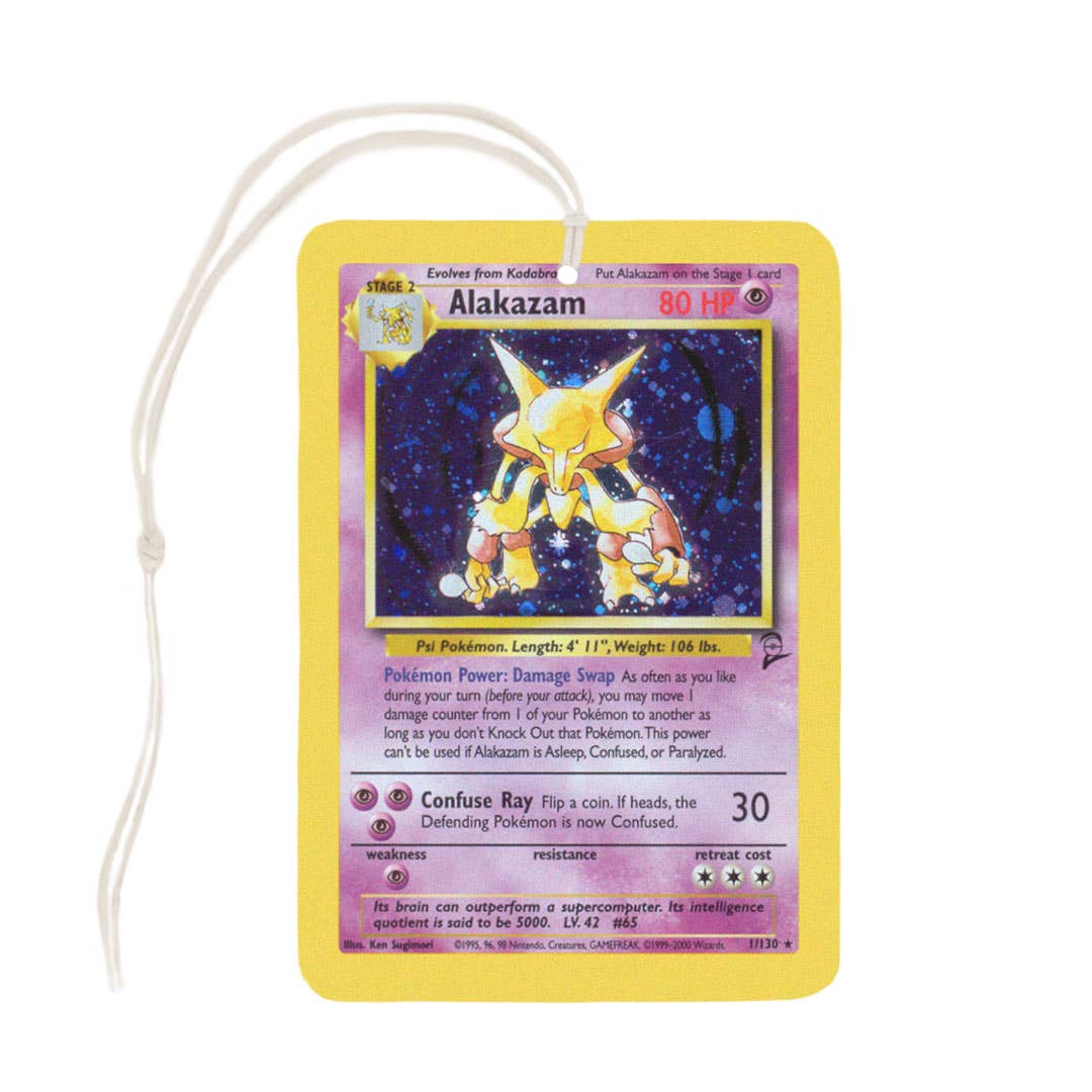 Alakazam Pokemon Card Air Freshener