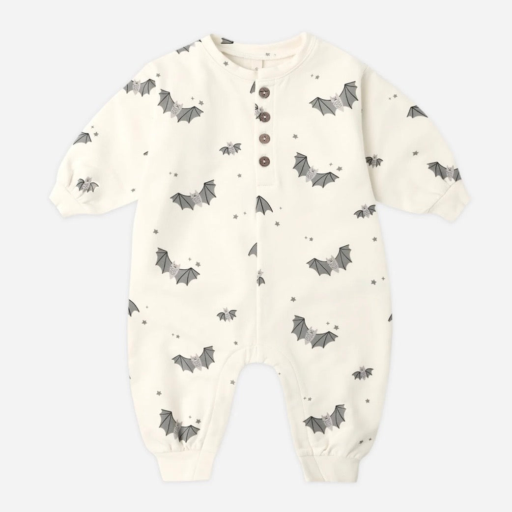 Baby Bats Fleece Jumpsuit: 0-3M