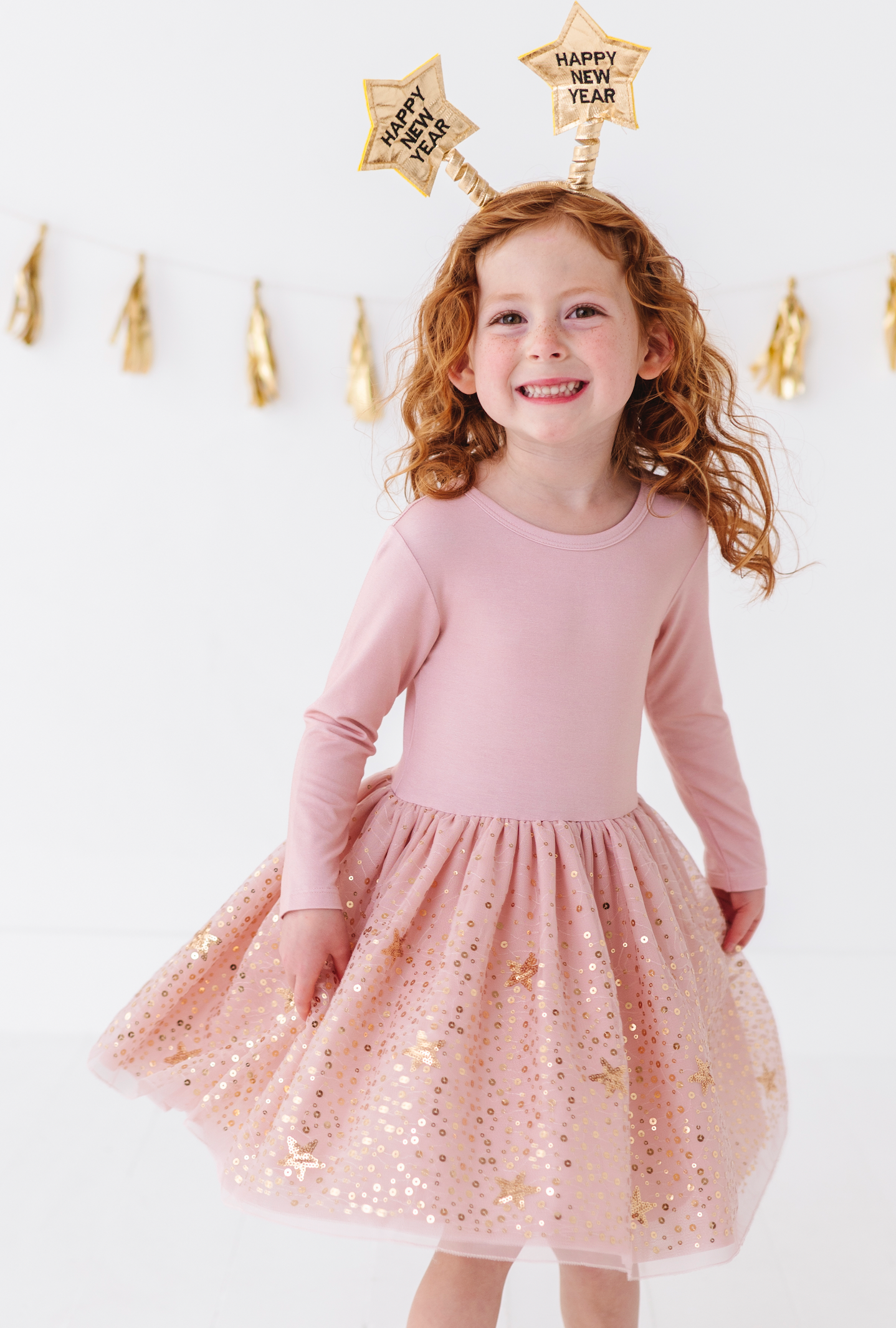 Kids Star Dress - Girls Tulle Twinkle Holiday Dress - Stella: 3