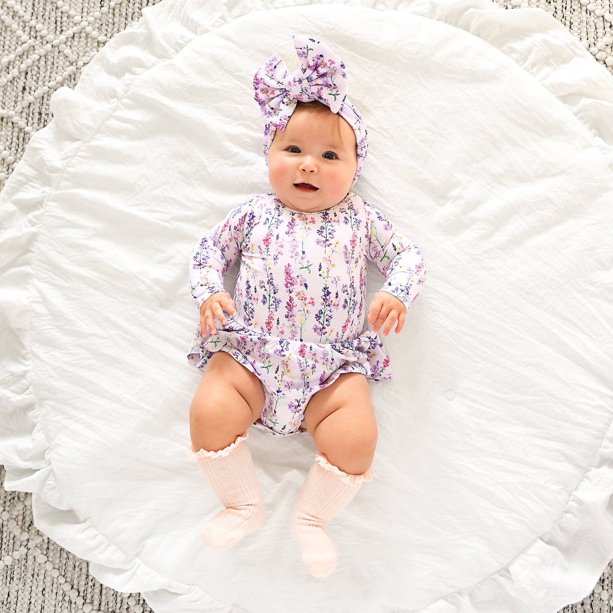 Avani TUTU Bamboo Floral Baby Clothing Dress Outfit: 12-18m