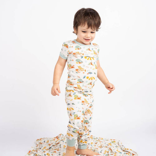 Beach Day Summer Kids Bamboo Pajamas Set: 3T