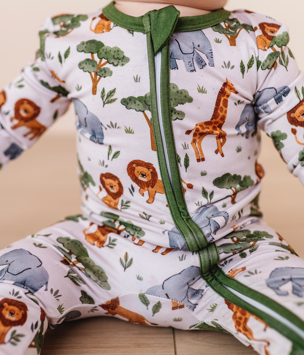 Baby Pajamas - Bamboo Sleeper - It's a Jungle Out There: 12-18m
