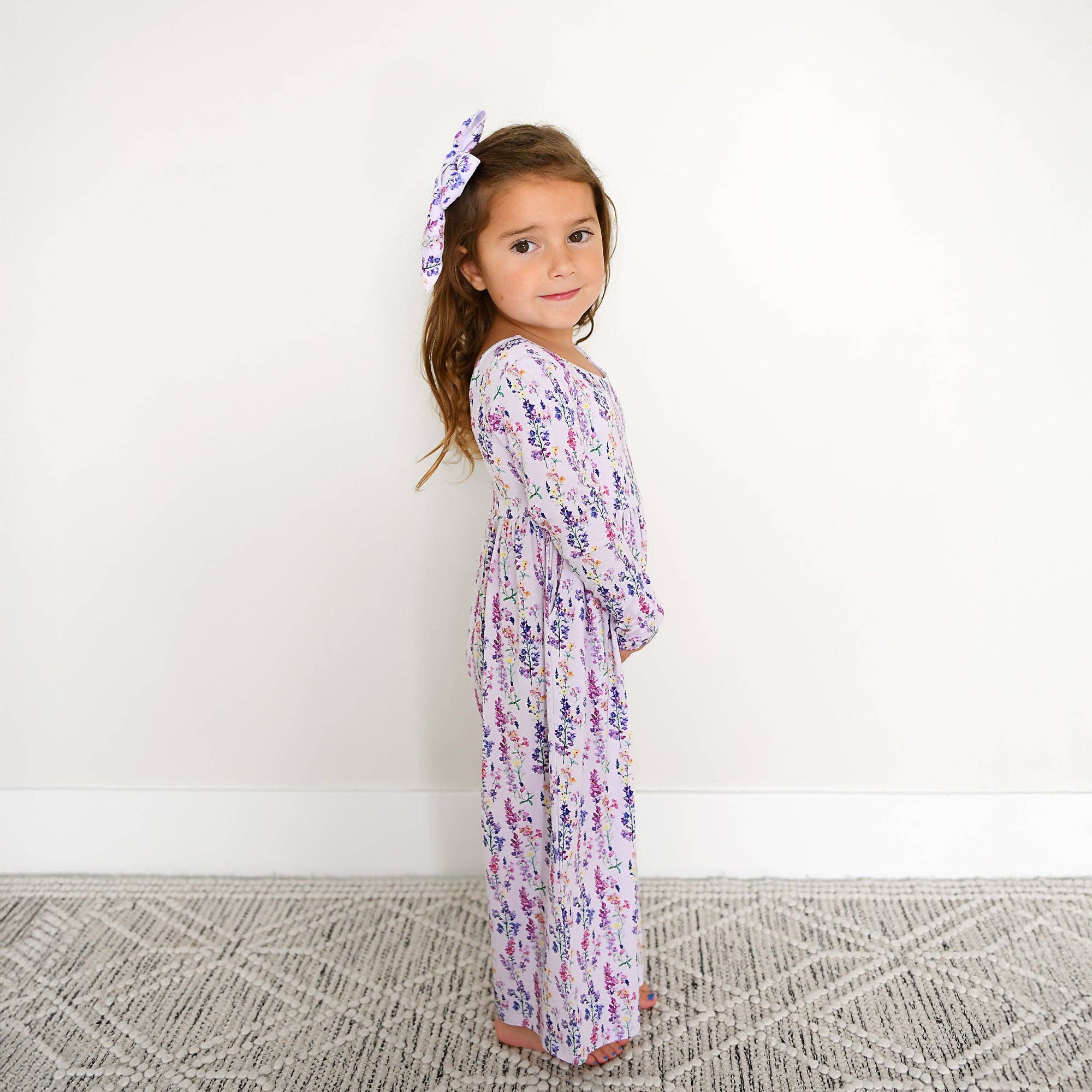 Avani WIDE LEG ROMPER Bamboo Floral Kids Clothing Outfit: 18-24m