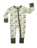 Tee Time Golf Bamboo Convertible Baby Pajamas: Green/Multi / 12-18M