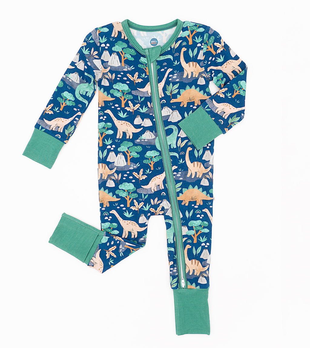 Baby Bamboo Pajamas - Bamboo Sleeper - Arlo Dinosaur: 0-3m