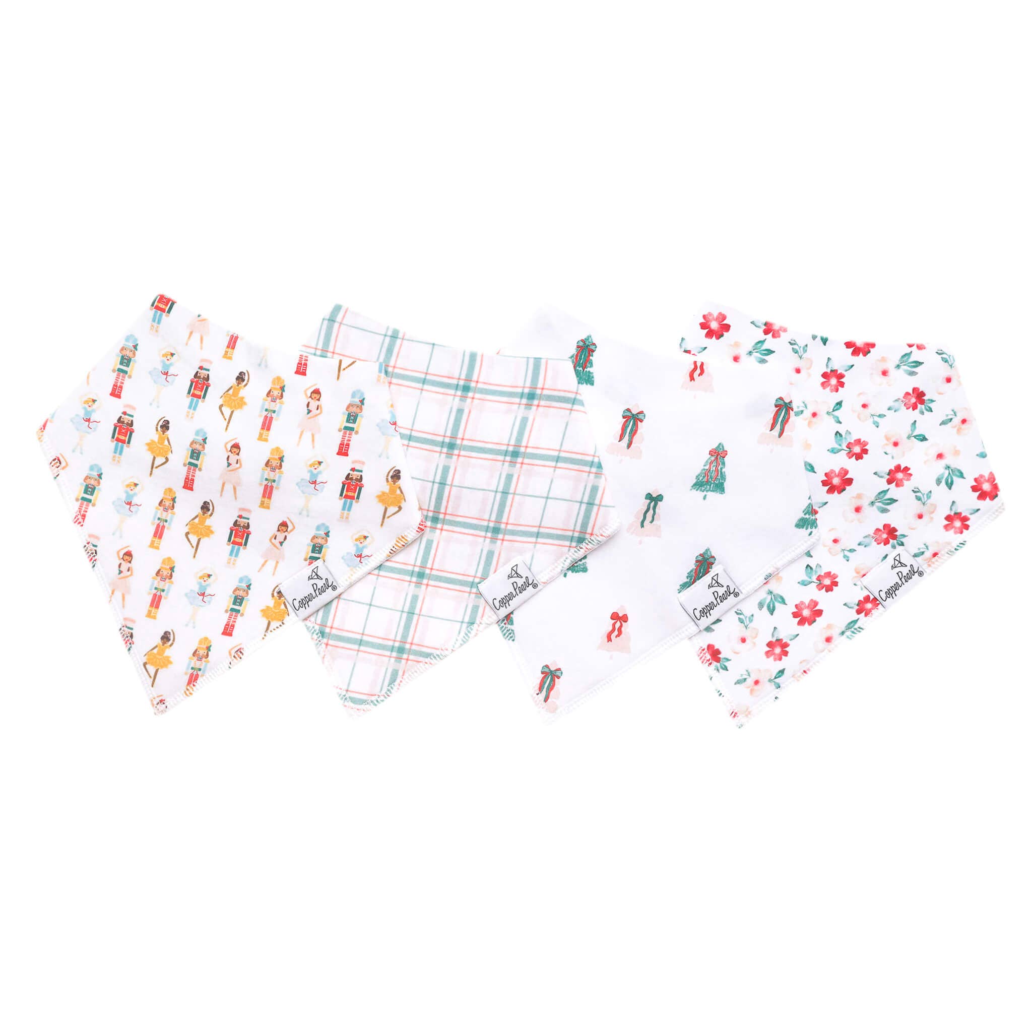 4 Pack Baby Bandana Bibs - Juliet
