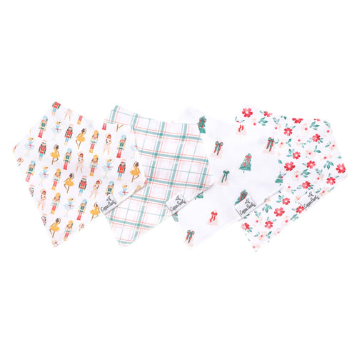 4 Pack Baby Bandana Bibs - Juliet