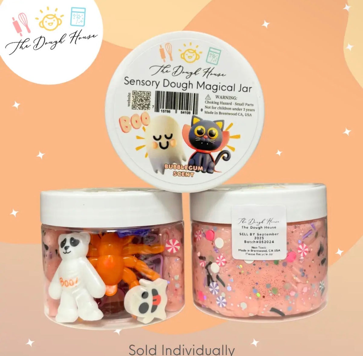 Pink Halloween Sensory Dough Magical Jar