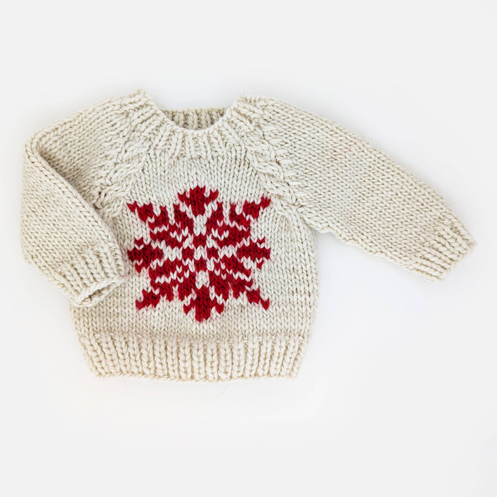 Snowflake Natural Crew Neck Sweater for Baby & Toddler SALE: 2-3T