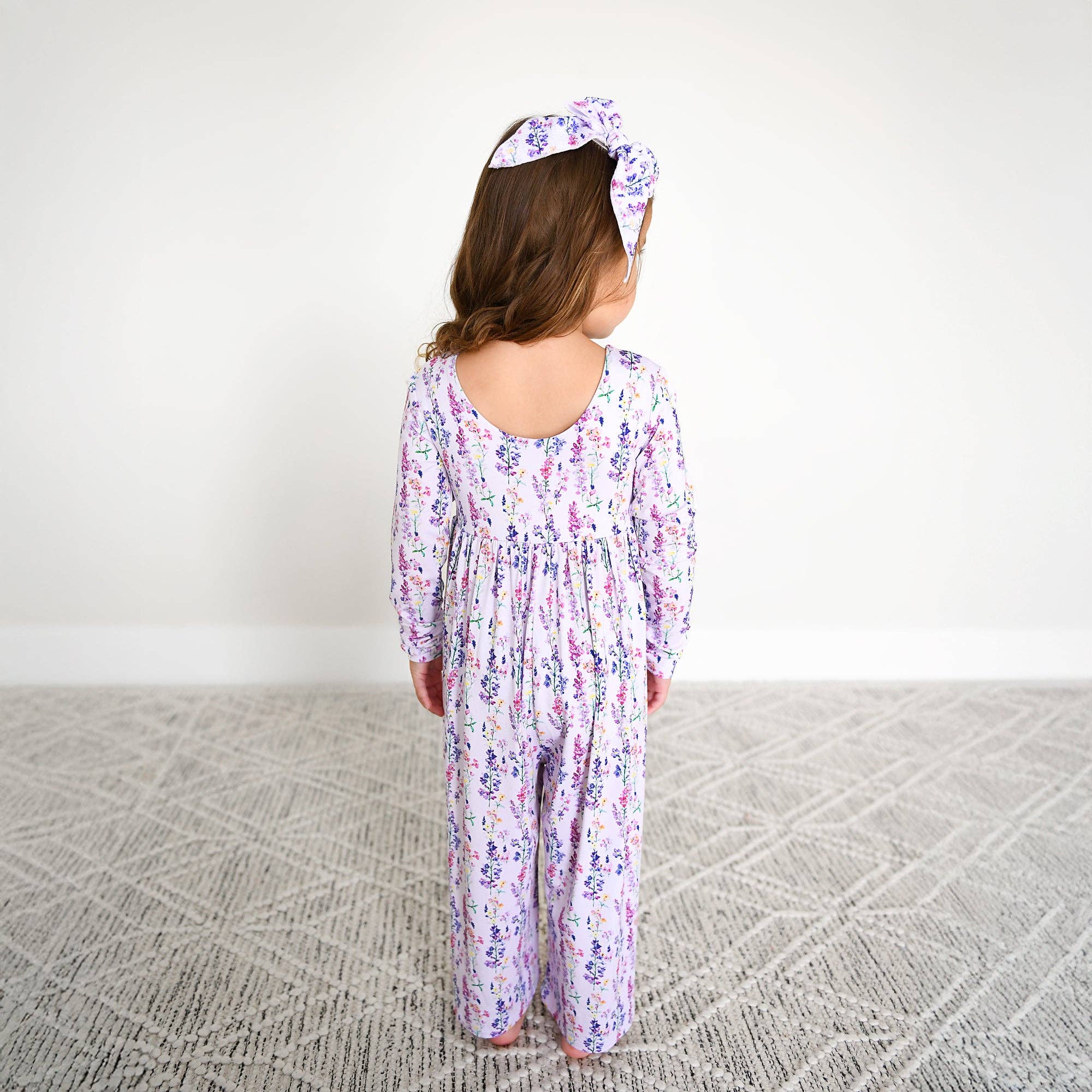 Avani WIDE LEG ROMPER Bamboo Floral Kids Clothing Outfit: 12-18m