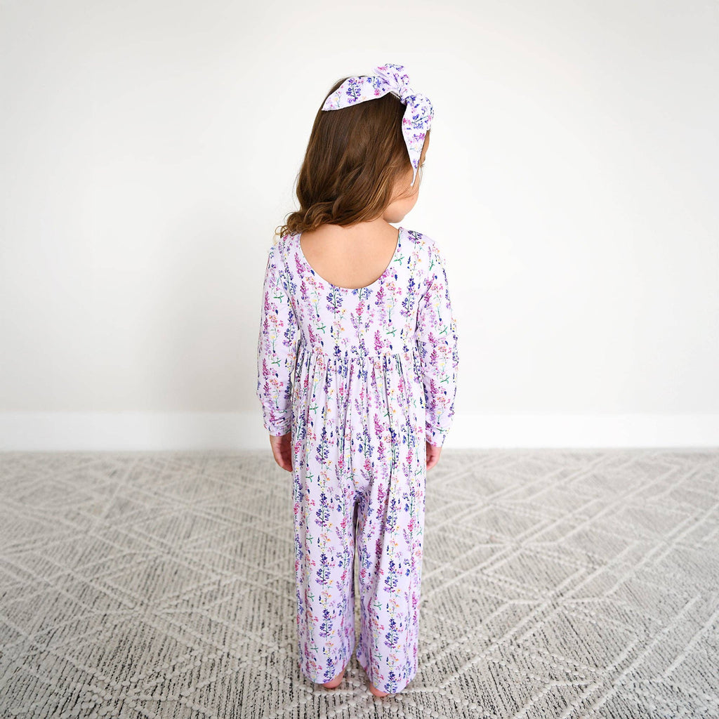 Avani WIDE LEG ROMPER Bamboo Floral Kids Clothing Outfit: 2t/3t