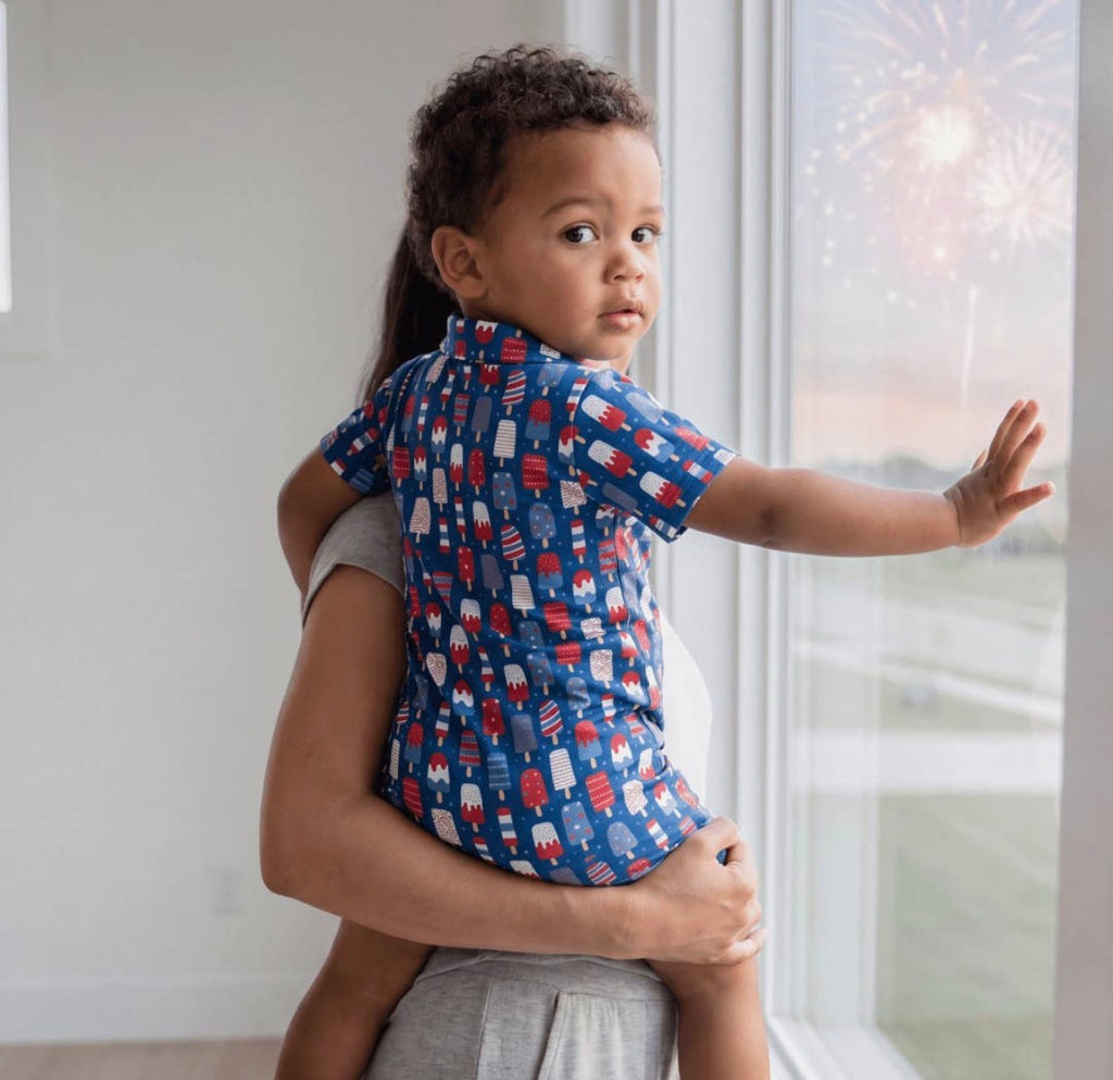 Popsicle Polo Romper - 12-18M