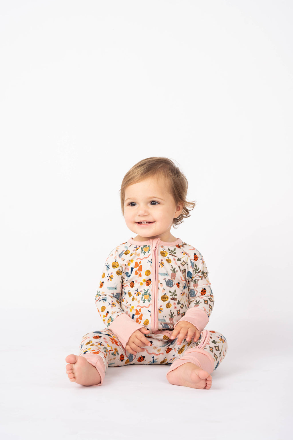 Garden Friends Bamboo Baby Pajamas Convertible Romper: 3-6M
