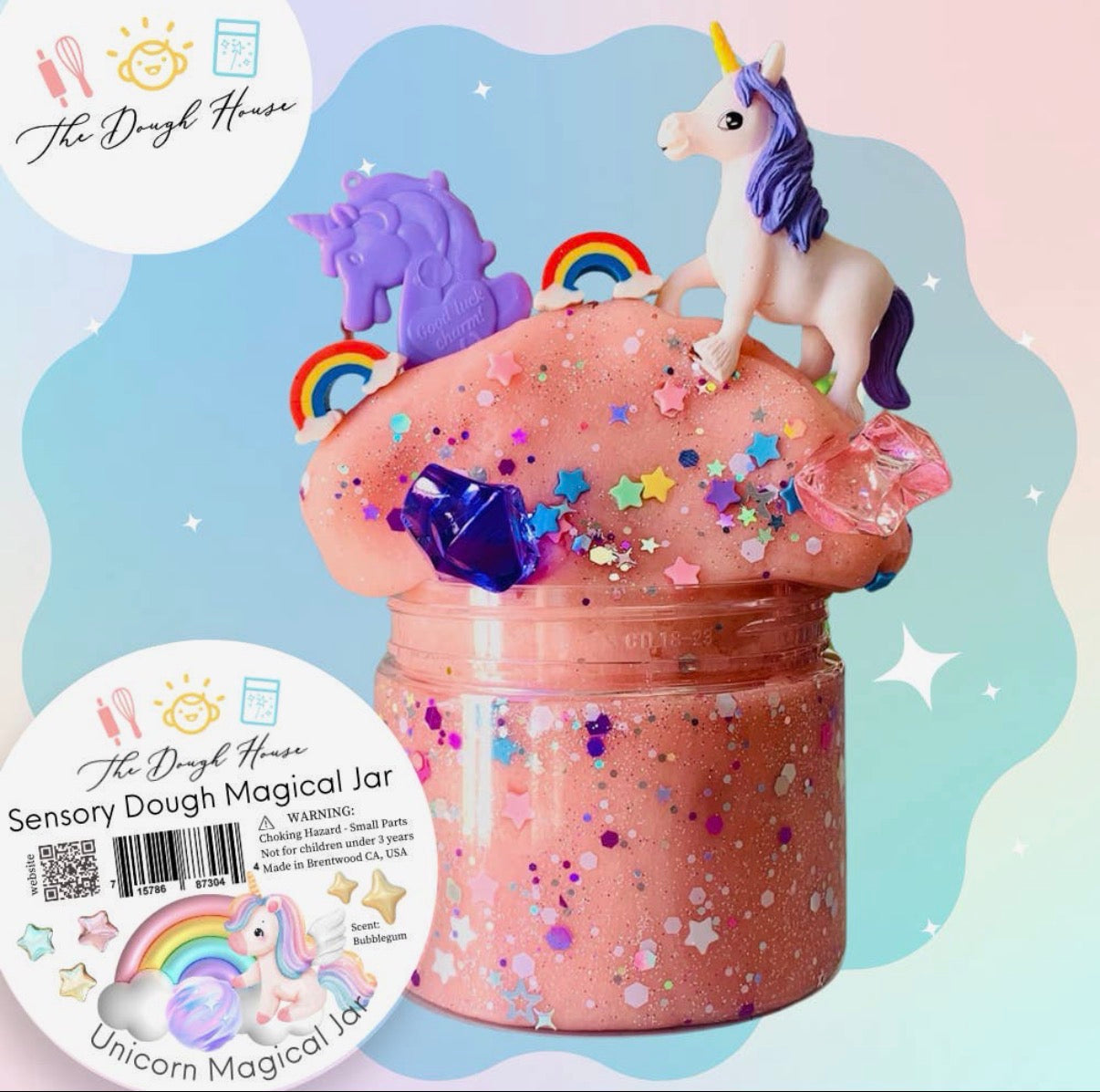 Unicorn Sensory Dough Magical Jar