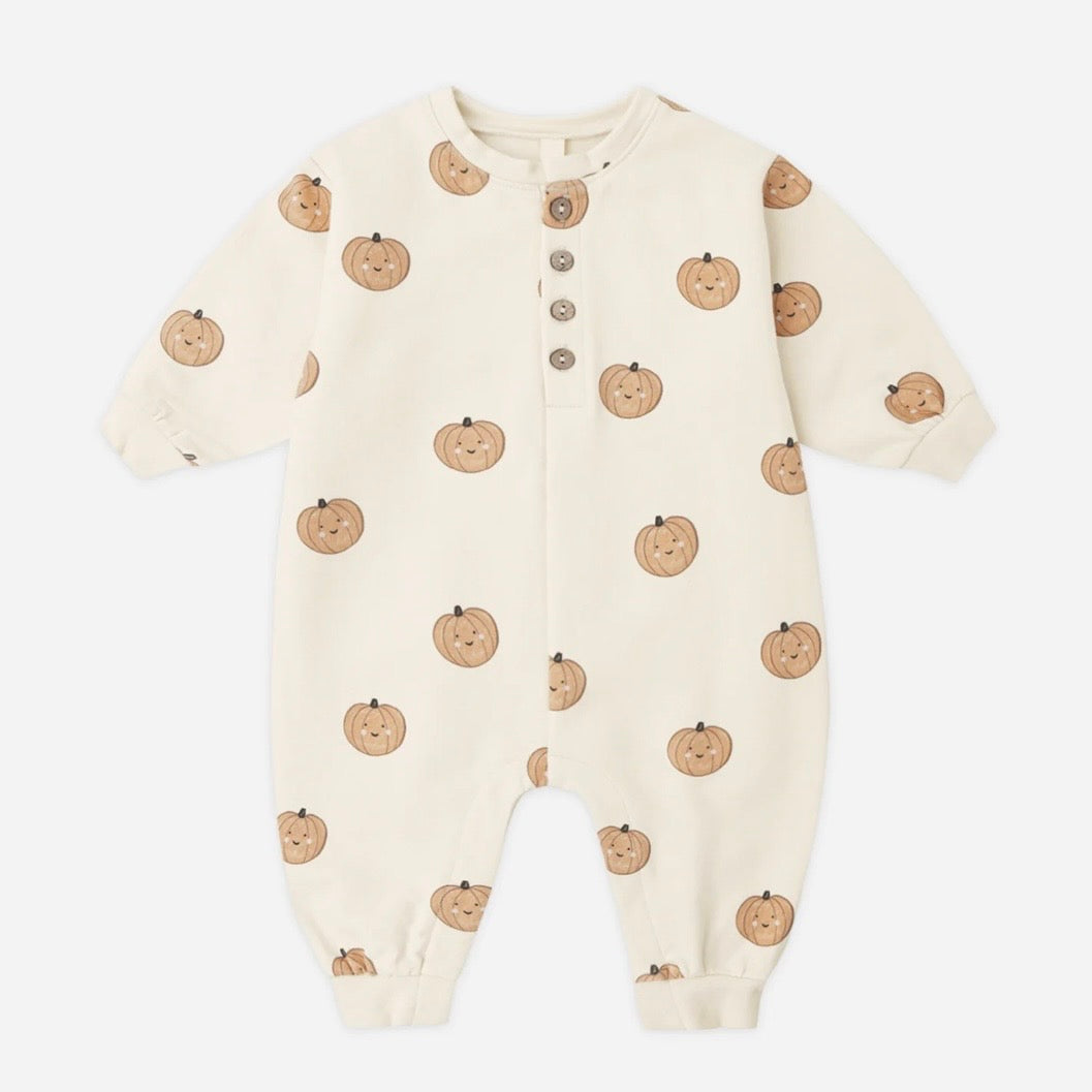 Lil Pumpkin Fleece Jumpsuit: 18-24M