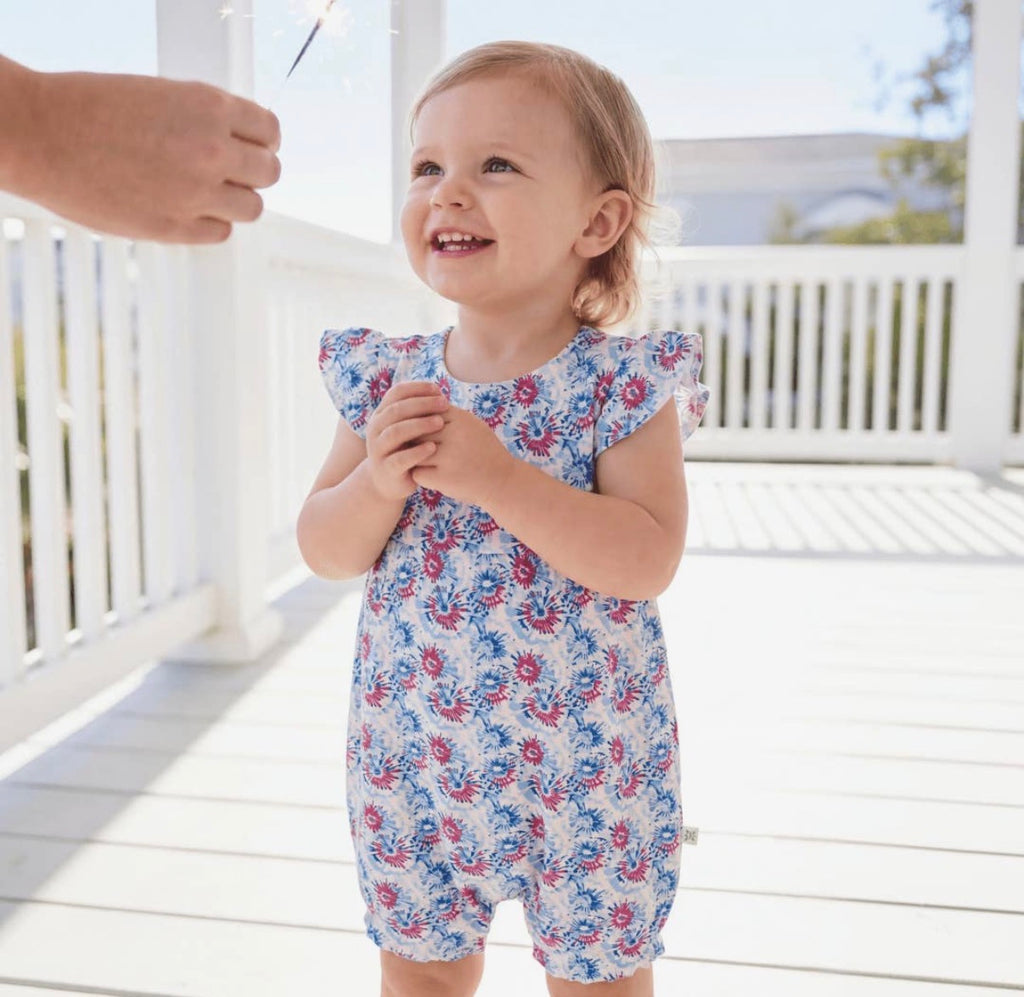 Fireworks Ruffle Romper - 0-3M