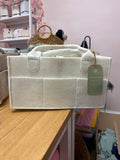 White Diaper Caddy