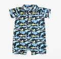Shark Polo Romper - 0-3M