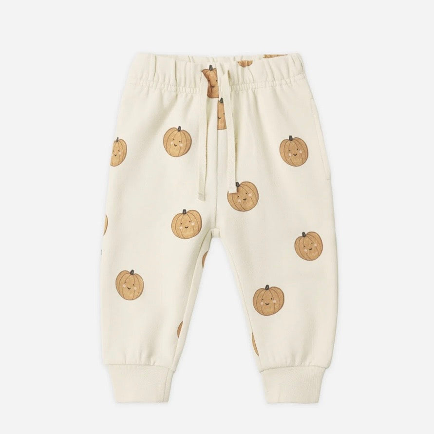 Lil Pumpkin Fleece Sweatpants: 3-6M