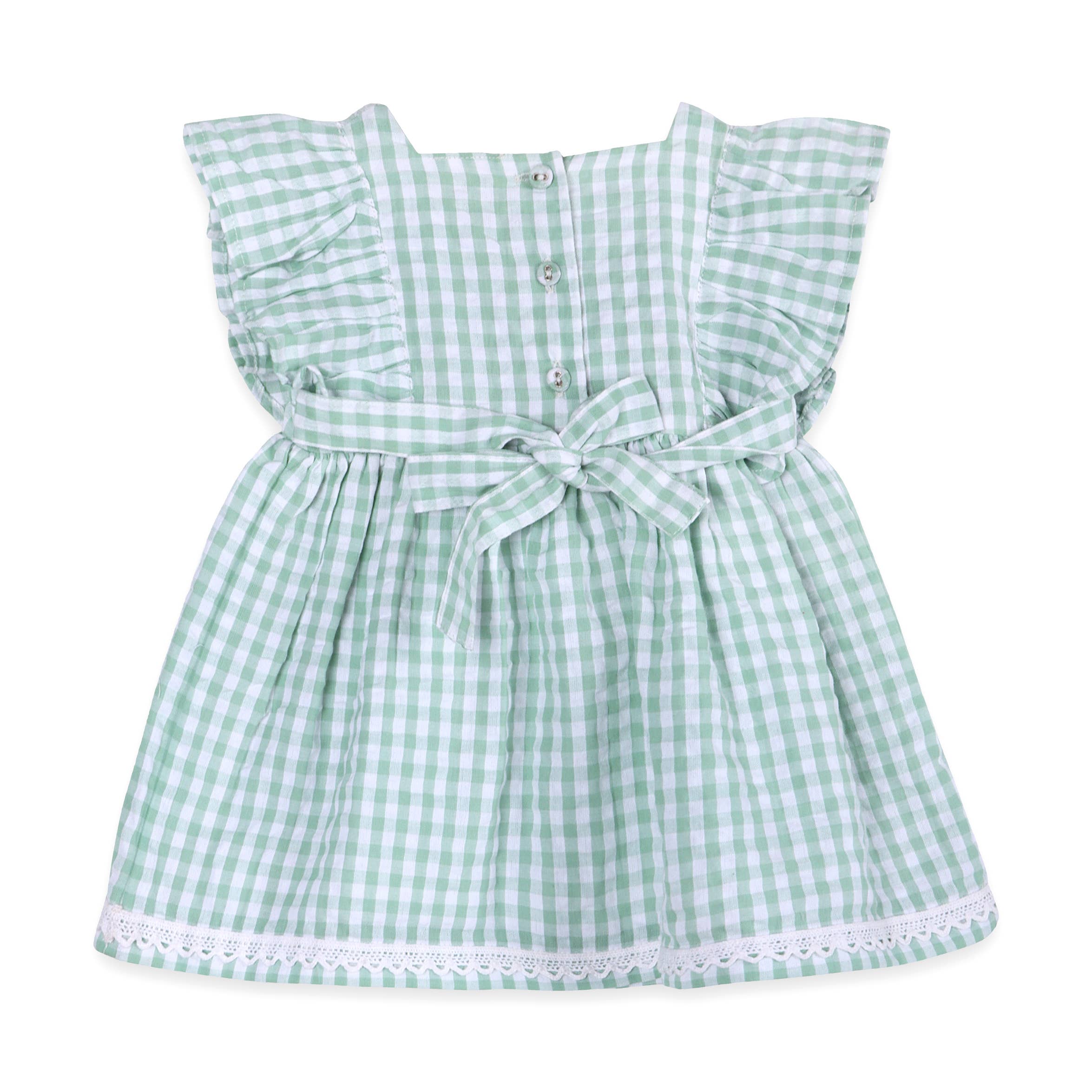 Forest Gingham Baby Dress + Bloomer (Organic): Forest Gingham / 12-18M