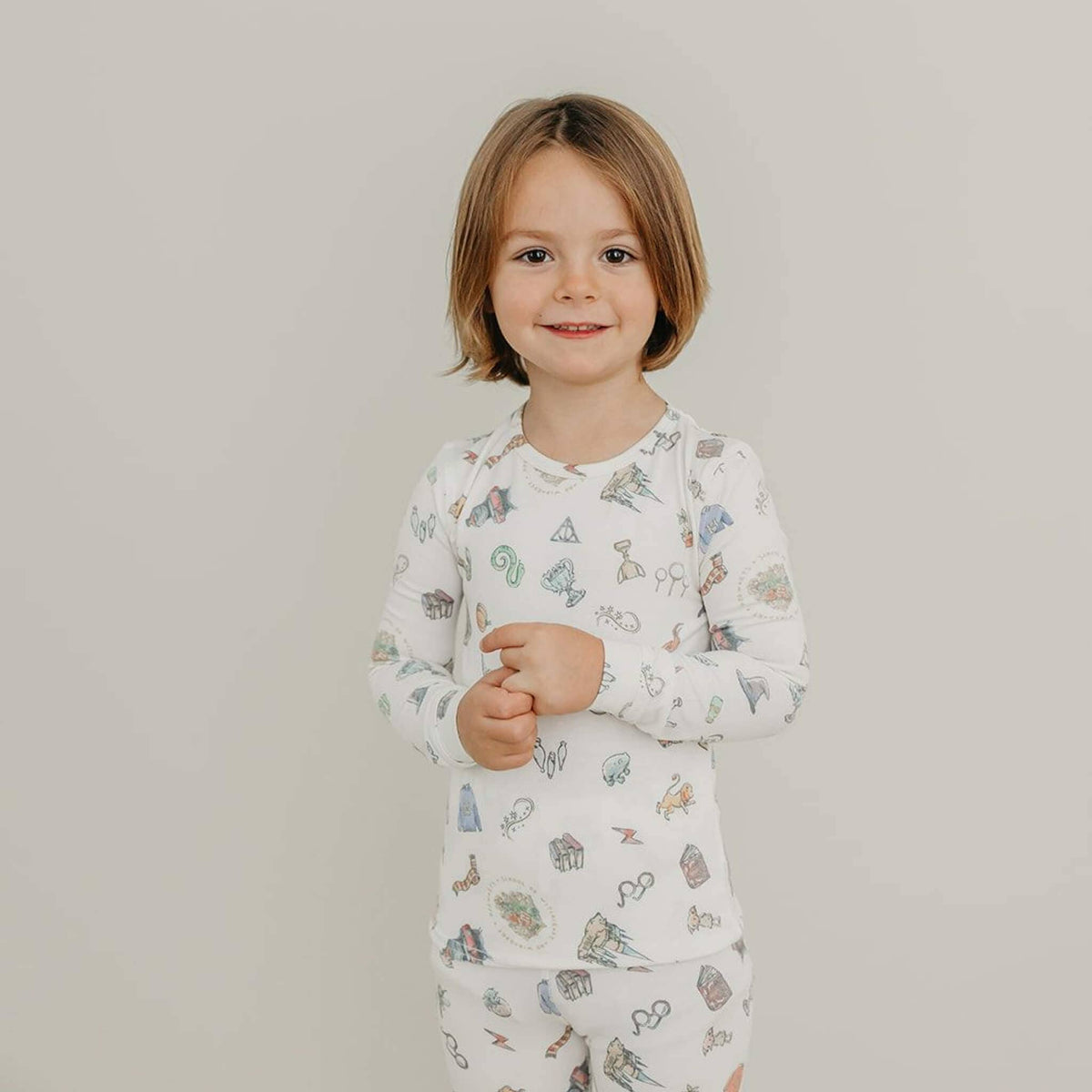 2pc Long Sleeve Pajama Set - Wizarding World: Medium (8)