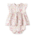 Bunny Blooms Baby Girl's Bamboo Skirted Bodysuit for Easter: 9-12M