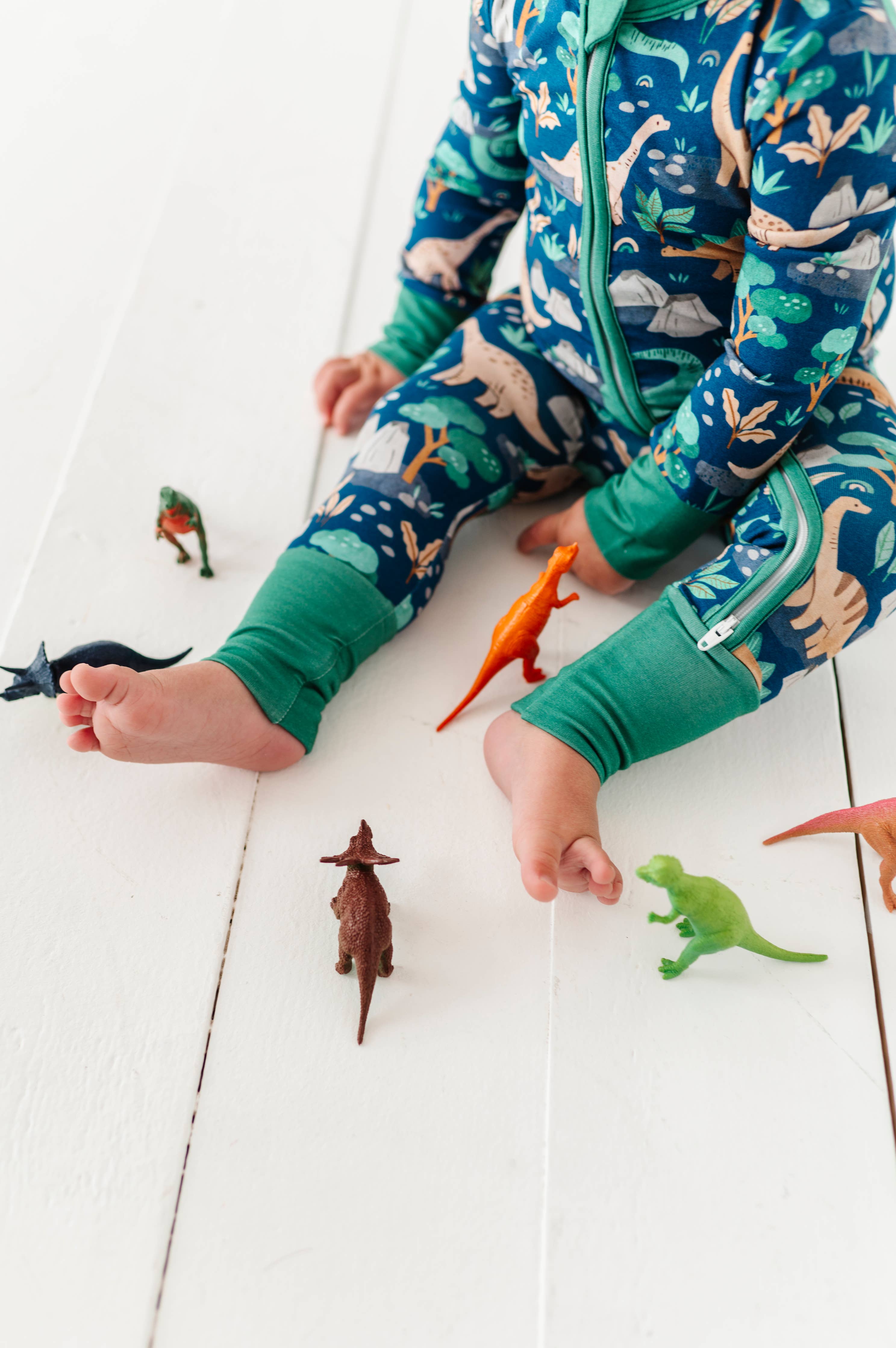 Baby Bamboo Pajamas - Bamboo Sleeper - Arlo Dinosaur: 0-3m