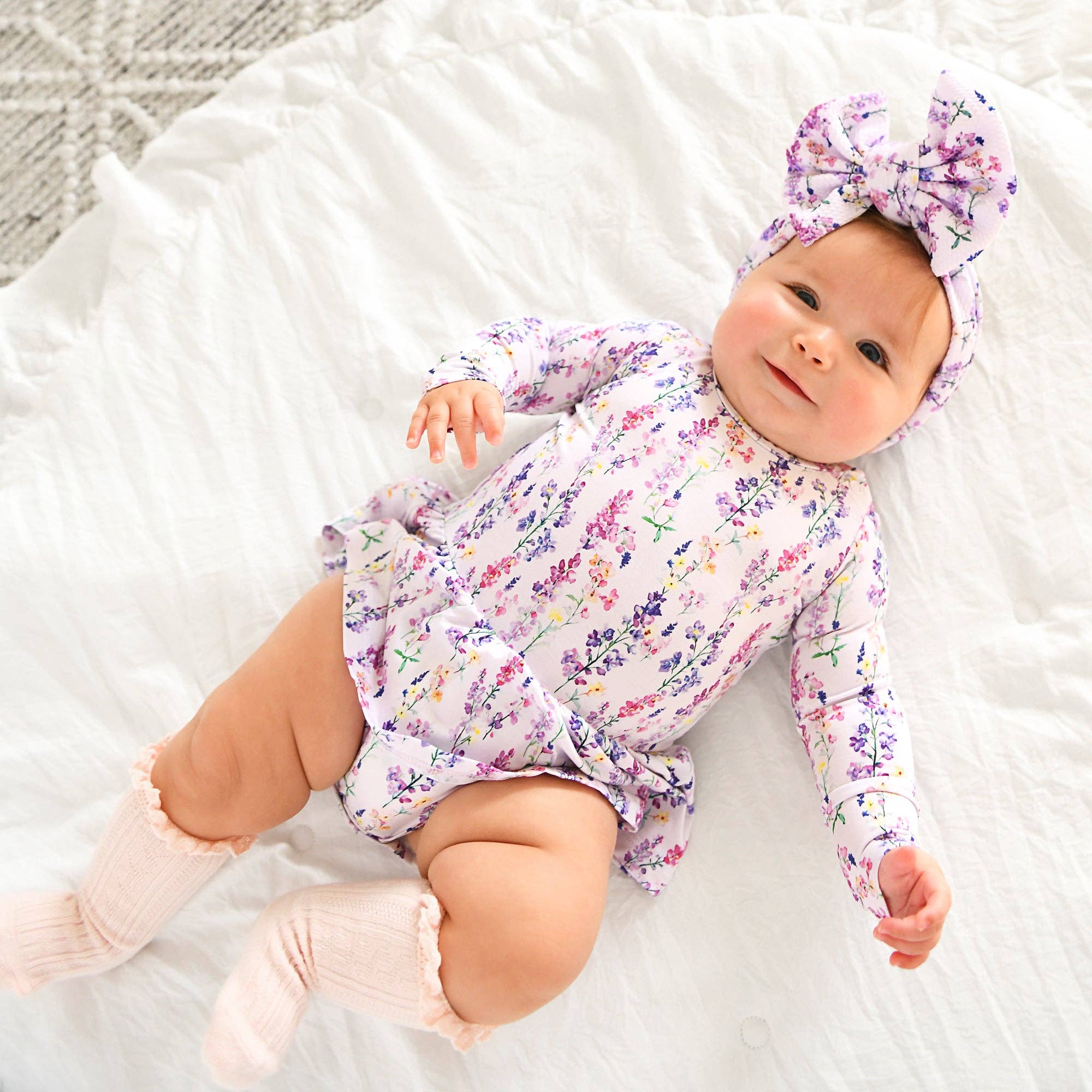 Avani TUTU Bamboo Floral Baby Clothing Dress Outfit: 12-18m
