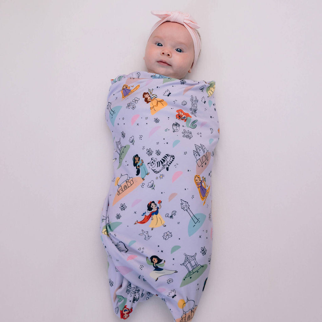 Disney Princess Party Swaddle Receiving Baby Blanket