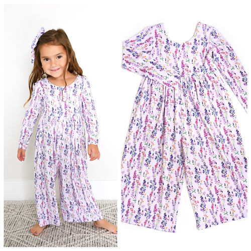 Avani WIDE LEG ROMPER Bamboo Floral Kids Clothing Outfit: 2t/3t