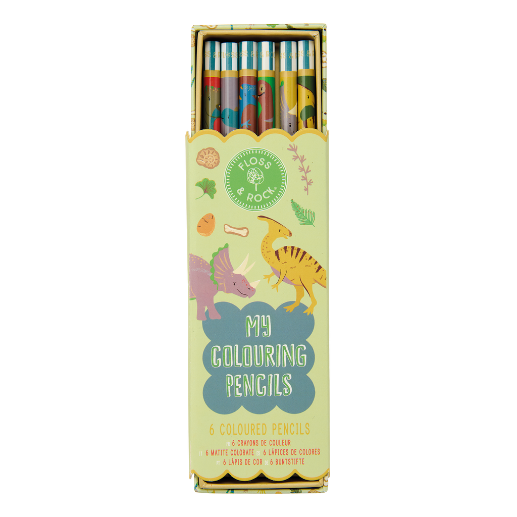 Dinosaur My Pack of 6 Coloring Pencils Unsharpened