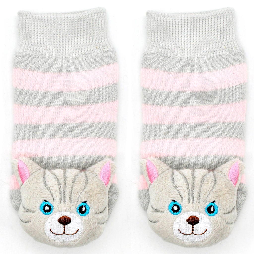 Gray Cat Boogie Toes Rattle Socks: 0 - 1 Y