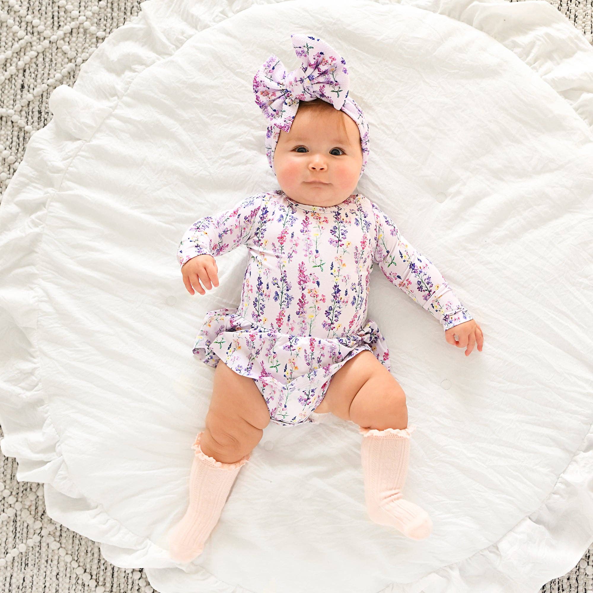 Avani TUTU Bamboo Floral Baby Clothing Dress Outfit: 3-6m