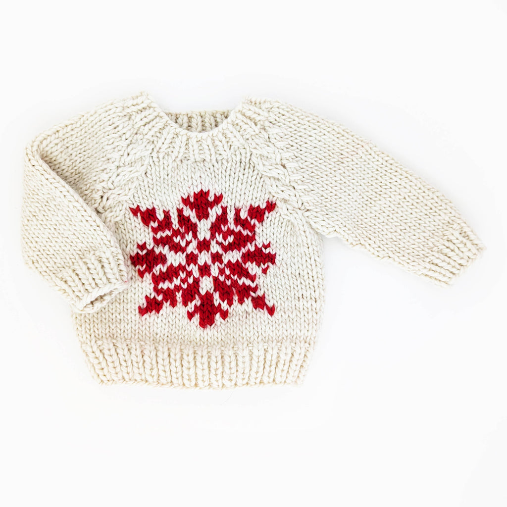 Snowflake Natural Crew Neck Sweater for Baby & Toddler SALE: 6-12 months