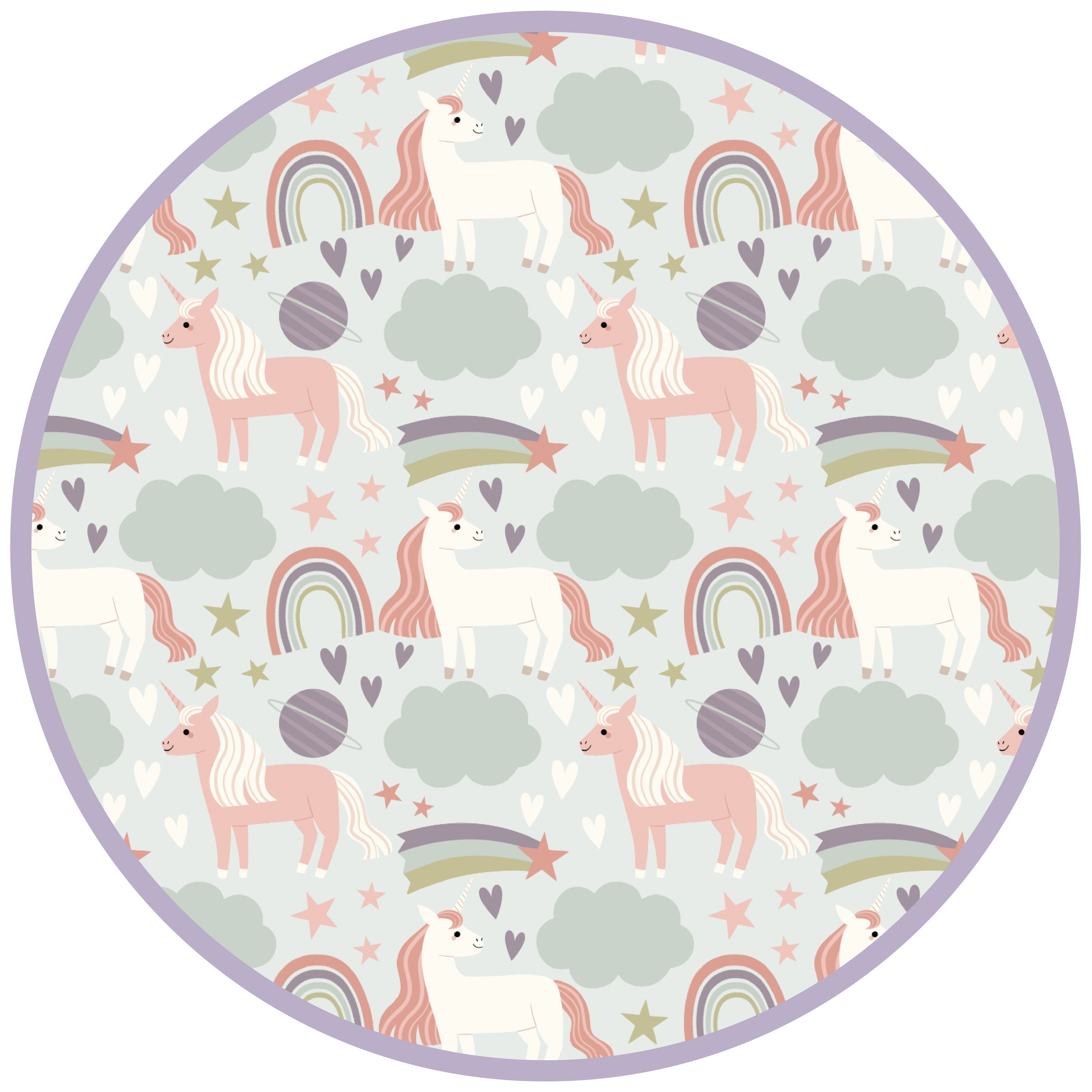 Magical Unicorns Bamboo Convertible Baby Pajamas: Blue/Multi / 12-18M