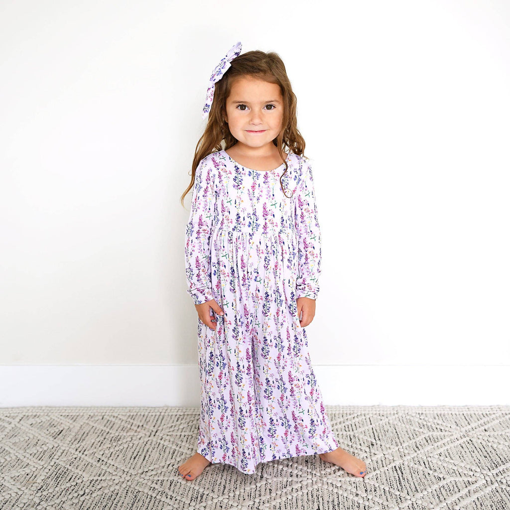 Avani WIDE LEG ROMPER Bamboo Floral Kids Clothing Outfit: 12-18m