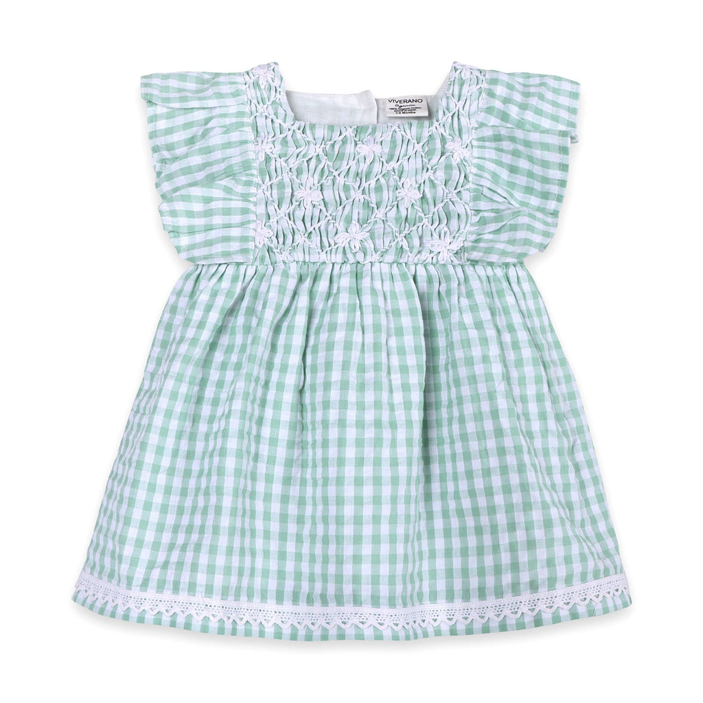 Forest Gingham Baby Dress + Bloomer (Organic): Forest Gingham / 2-3T