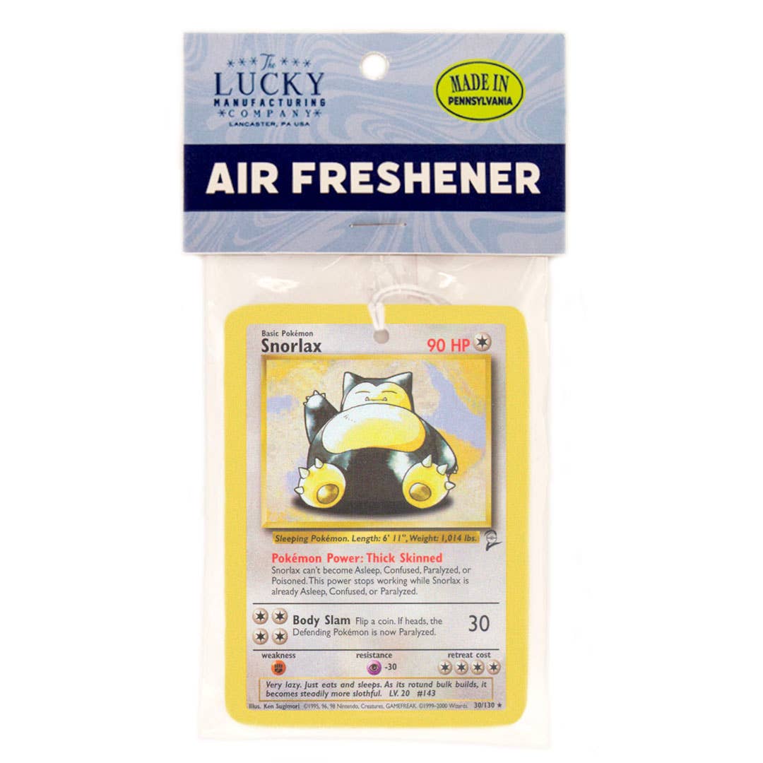 Snorlax Pokemon Card Air Freshener