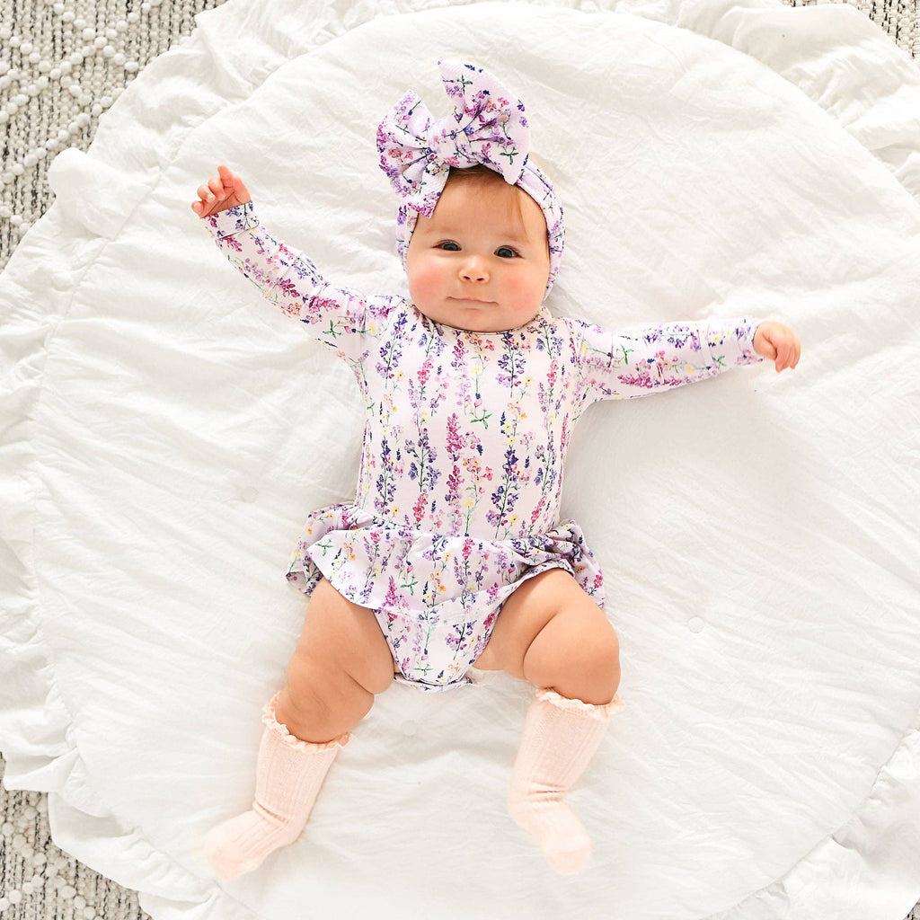 Avani TUTU Bamboo Floral Baby Clothing Dress Outfit: 3-6m