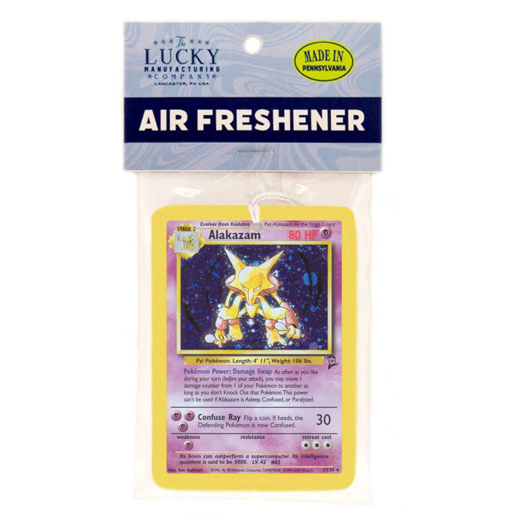 Alakazam Pokemon Card Air Freshener