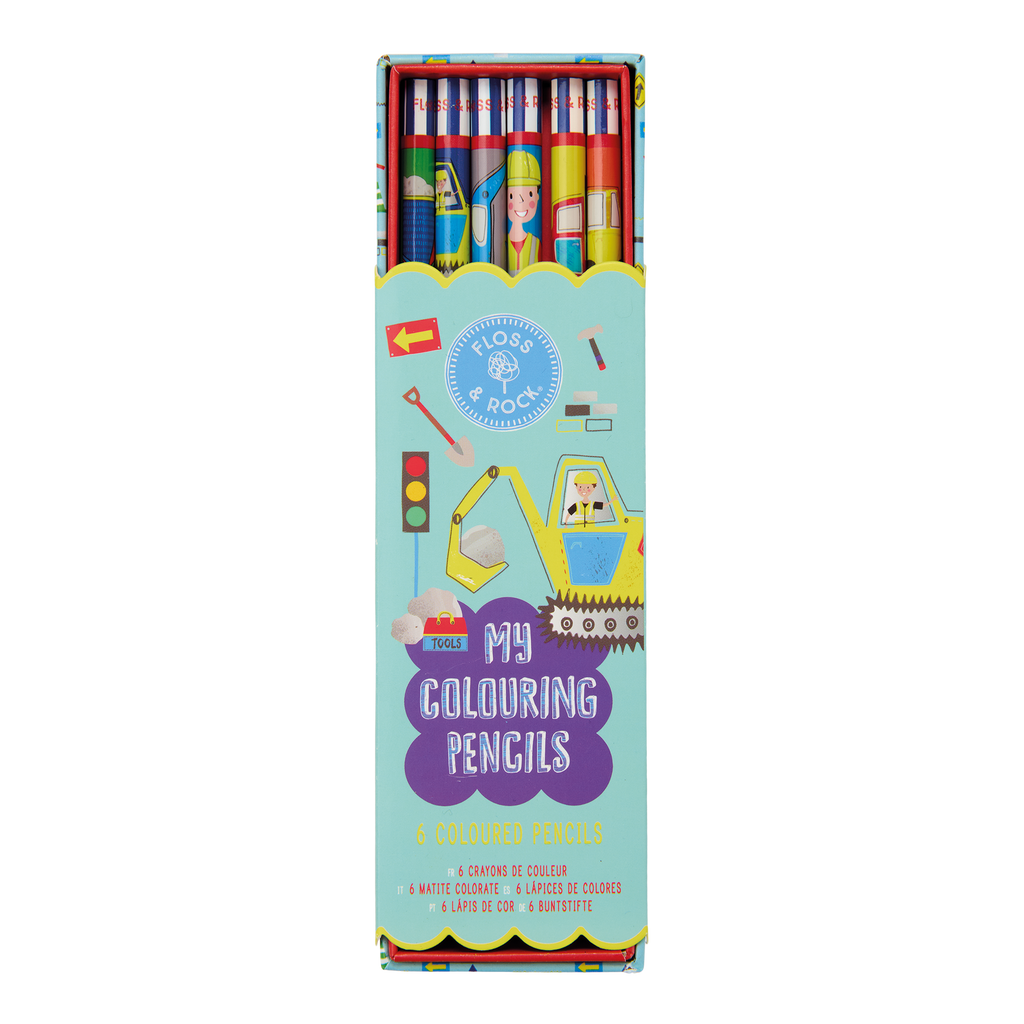 Construction My Pack of 6 Coloring Pencils Unsharpened