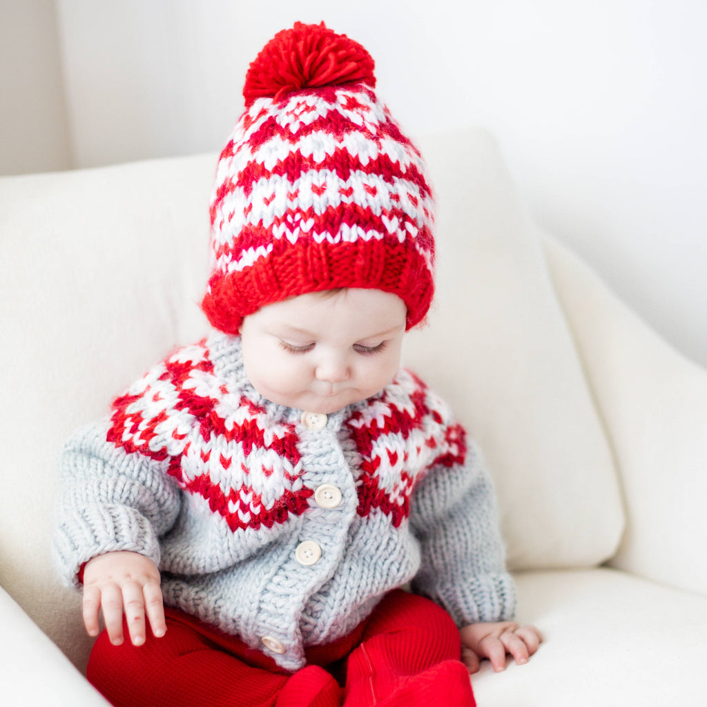 Fairisle Red Cardigan Sweater for Baby & Toddler SALE: 18-24 months
