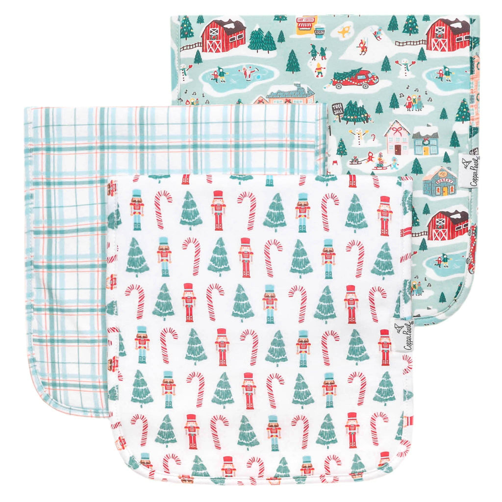 3 Pack Premium Burp Cloths - Nicholas
