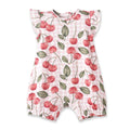 Cherry Picnic Baby Girl Bamboo Bubble Romper: 6-9M