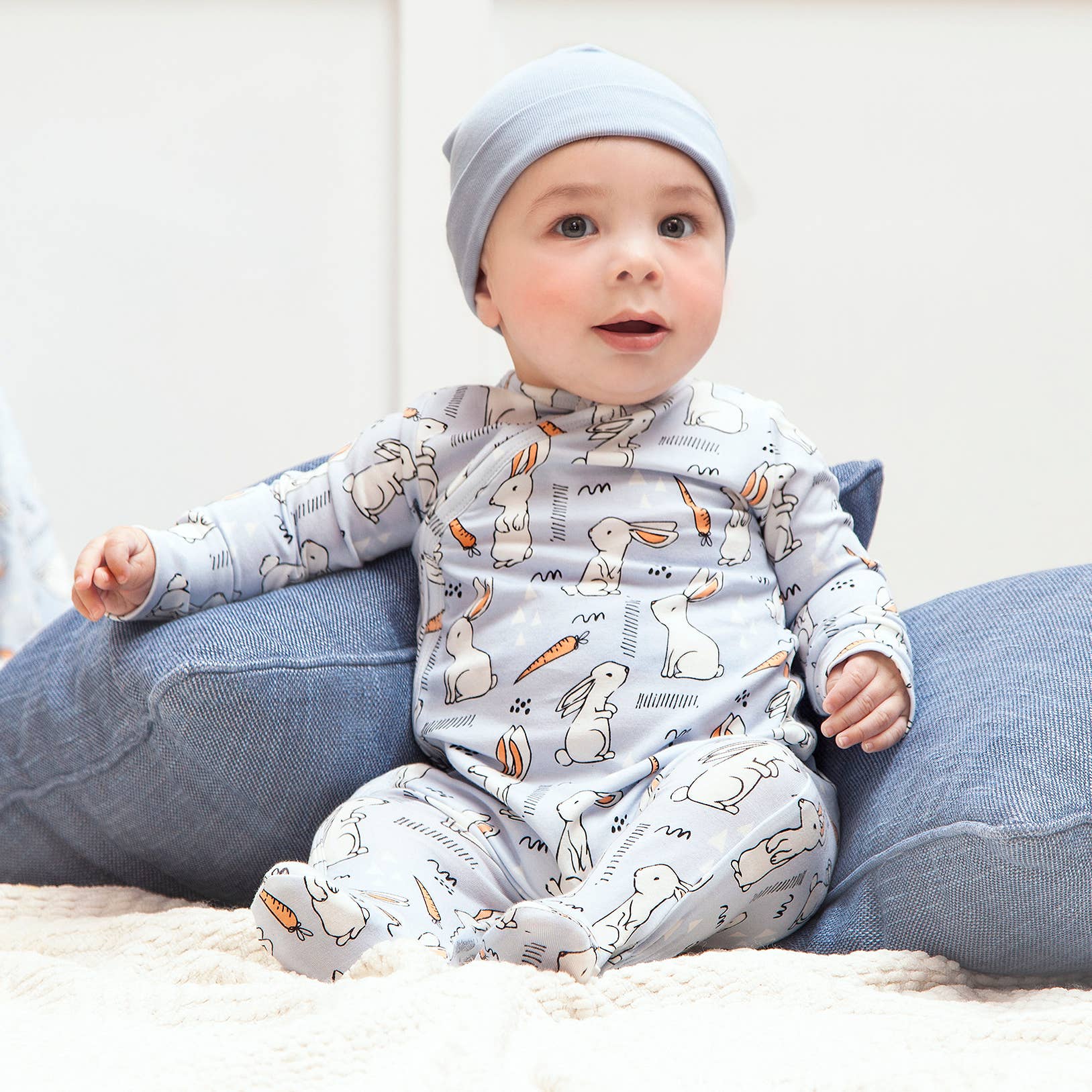 Cottontail Crew Soft Bamboo Easter Zipper Romper for Baby: NB