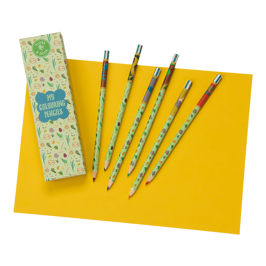 Dinosaur My Pack of 6 Coloring Pencils Unsharpened