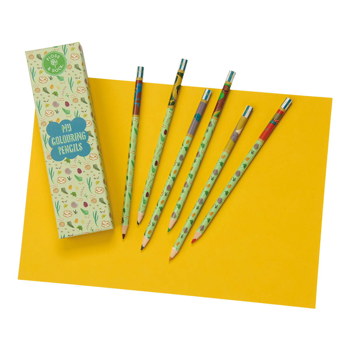 Dinosaur My Pack of 6 Coloring Pencils Unsharpened
