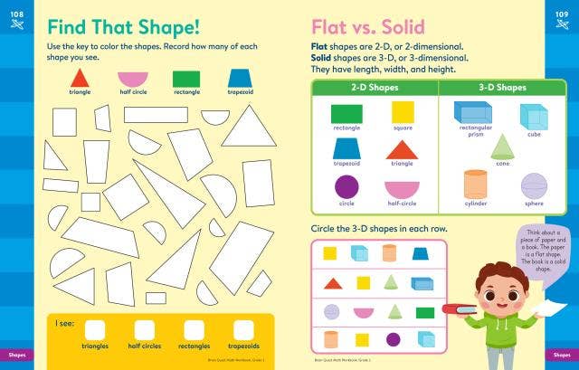 Brain Quest Math Workbook: 1st Grade: Trade Paperback