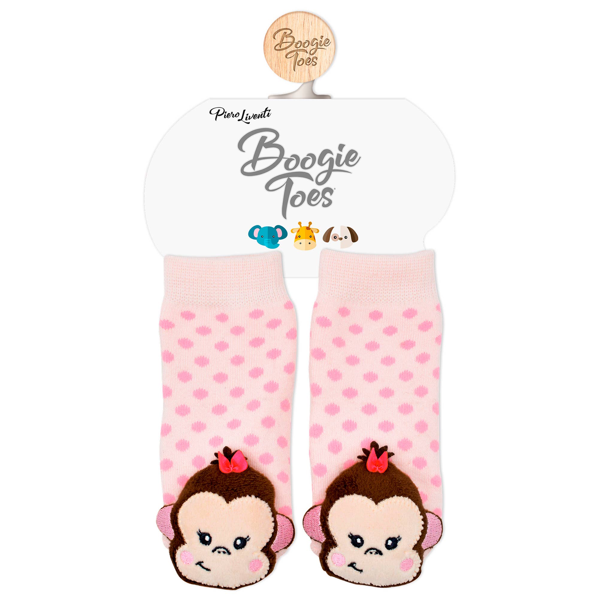 Monkey Girl Boogie Toes Rattle Socks: 0 - 1 Y
